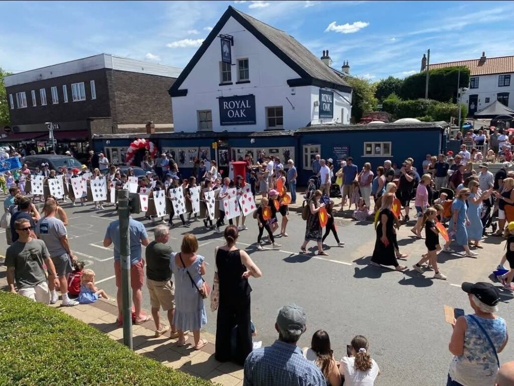 radcliffe on trent main road during carnival